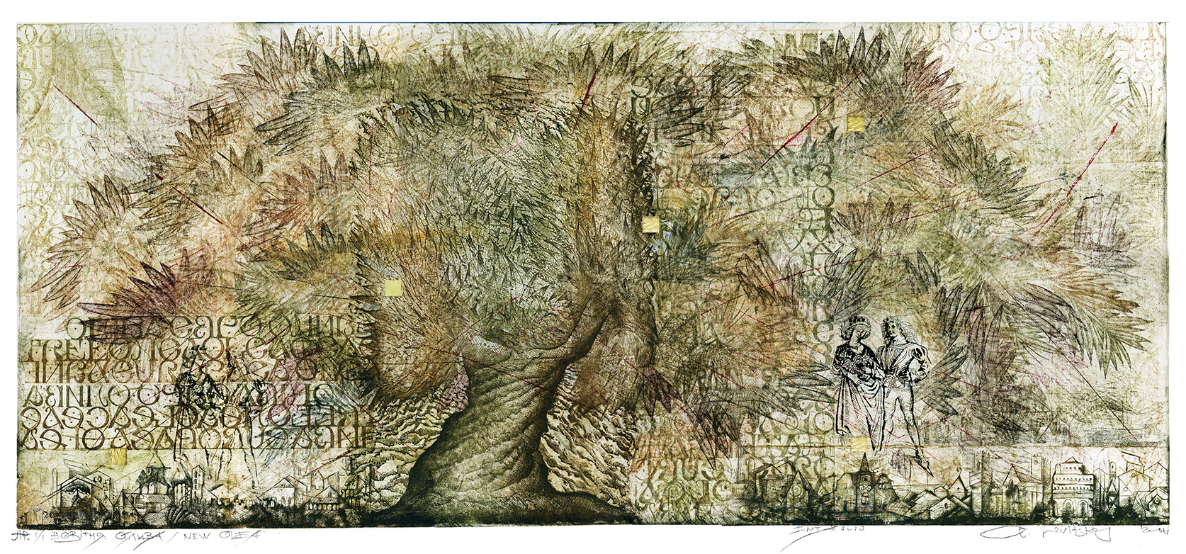 «Новітня Олива». Інталіо на міді, 45х102 см, 2014 р.